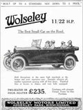 Wolsley Automobile Street Vintage Retro Advert Poster A4 Photo Print