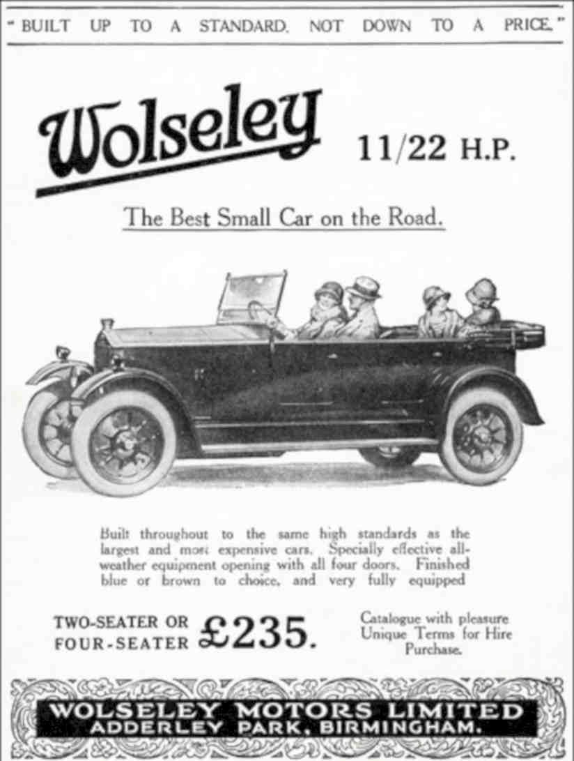 Wolsley Automobile Street Vintage Retro Advert Poster A4 Photo Print
