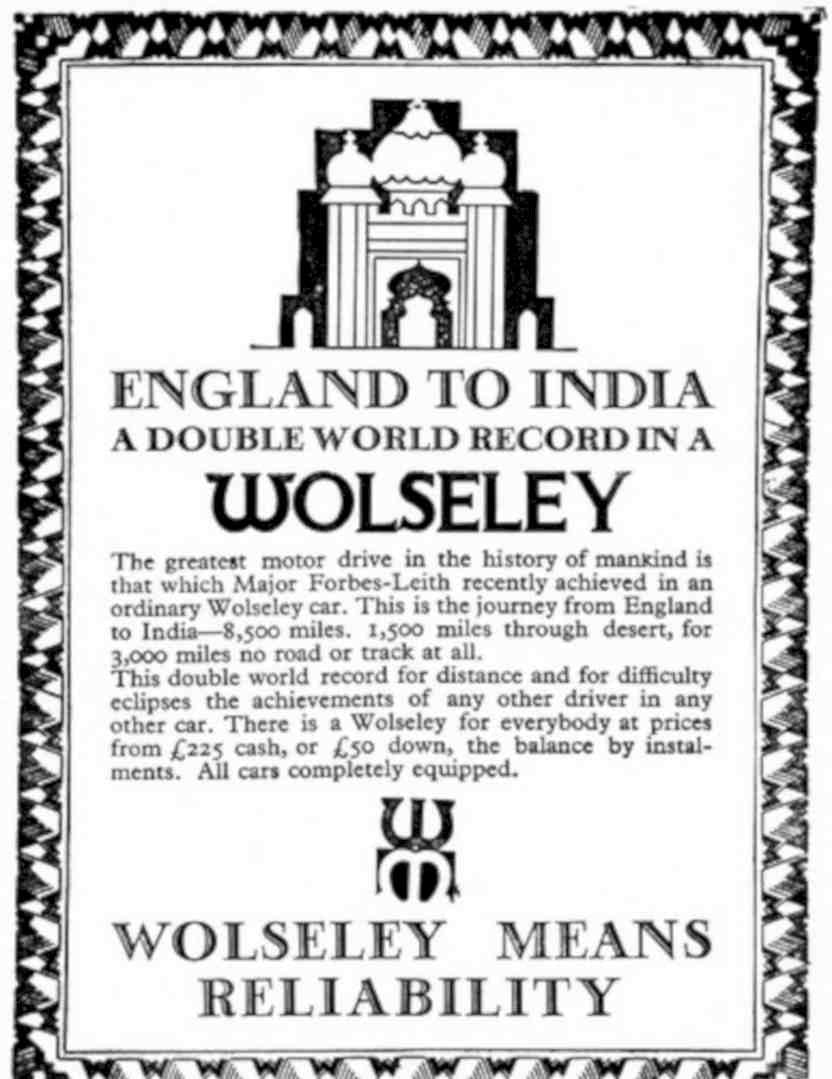 Wolsley Taj Mahal Vintage Retro Advert Poster A4 Photo Print
