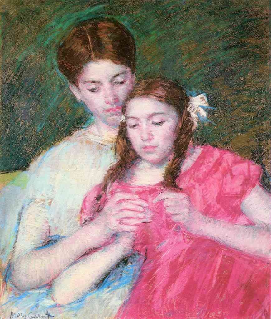 Woman And Girl Cassatt A4 Photo Print