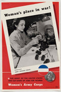 Woman Army Tank American World War II Advert Poster
