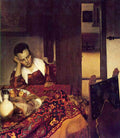 Woman Asleep Vermeer A4 Photo Print