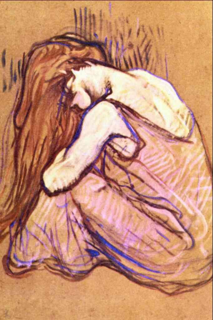 Woman Combing Hair Toulouse Lautrec Impressionism A4 Photo Print