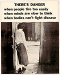 Woman Corridor Danger American World War II Advert Poster