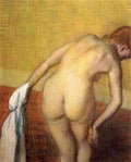 Woman Drying with towel and sponge by Degas A4 Photo Print