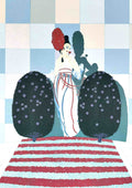 Woman Gown Garden Vintage Retro Advert Poster A4 Photo Print