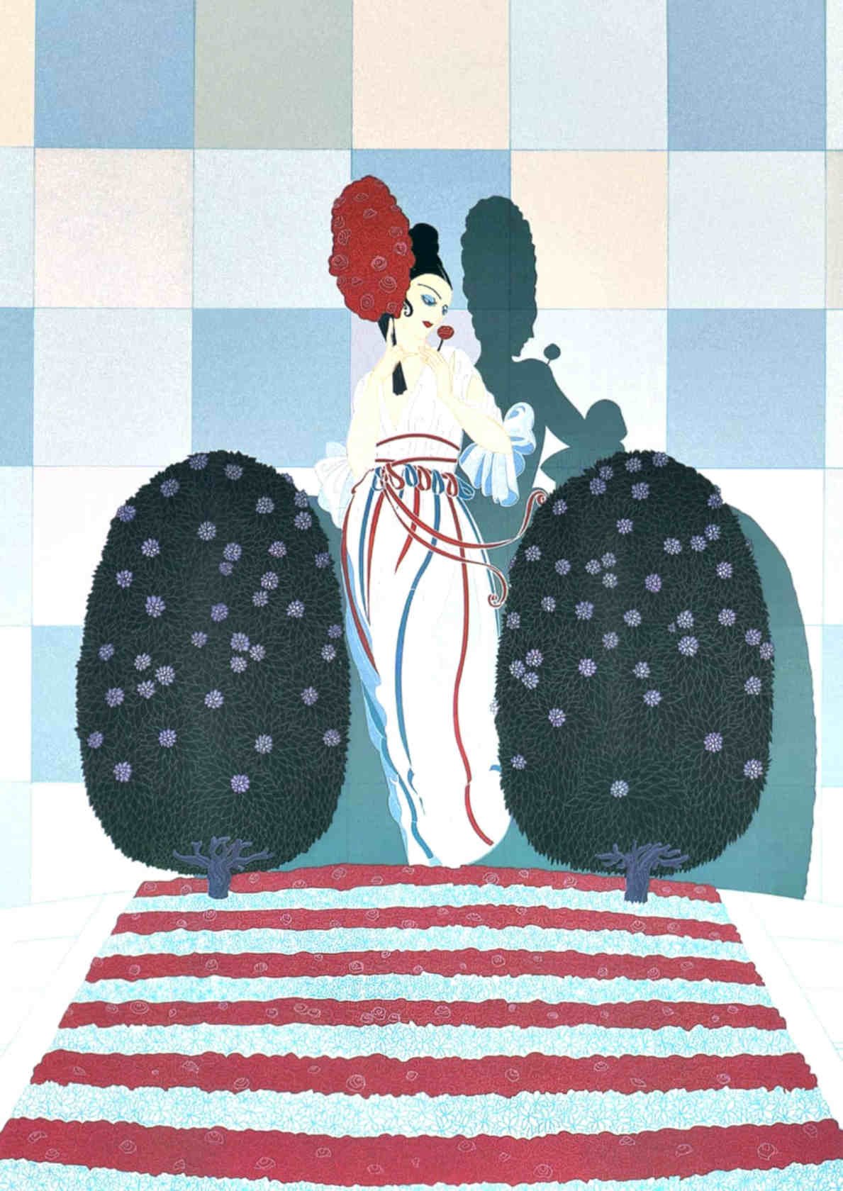 Woman Gown Garden Vintage Retro Advert Poster A4 Photo Print