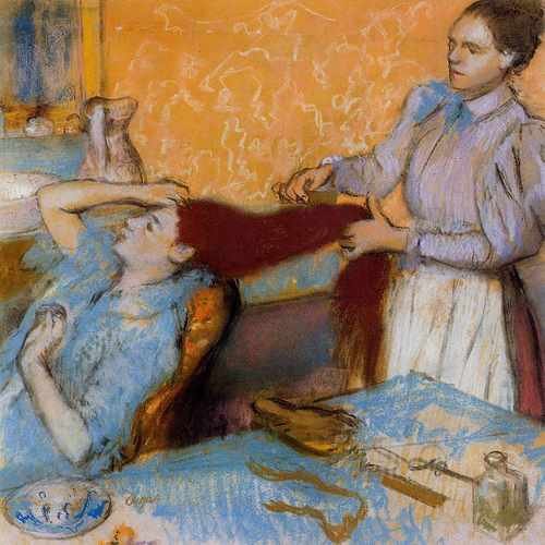 Woman Having Her Hair Combed 1892 1895 Pc A4 Photo Print
