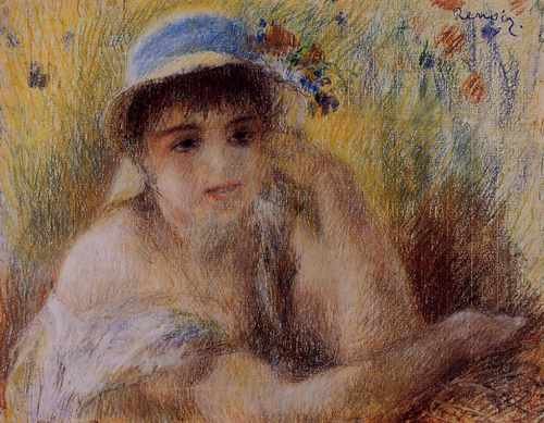 Woman In A Straw Hat 1880 A4 Photo Print