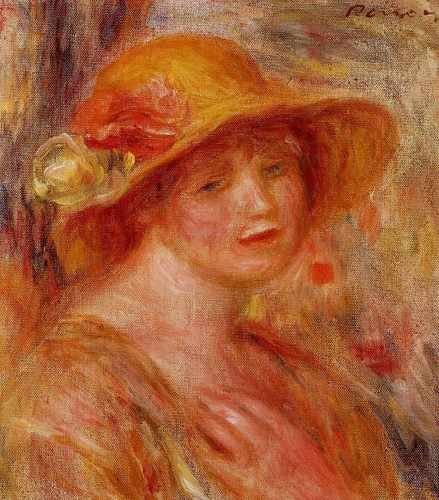 Woman In A Straw Hat 1916 1918 A4 Photo Print