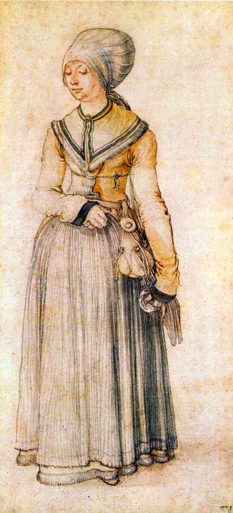Woman In House Dress Durer A4 Photo Print