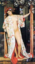 Woman In Japan Bath Tissot A4 Photo Print