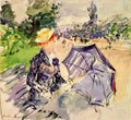 Woman In The Bois De Boulogne Morisot A4 Photo Print