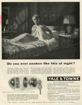 Woman Lock Night 1950s Vintage Retro Advert Poster