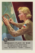 Woman Map Army American World War II Advert Poster