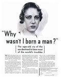 Woman Office Magazine 1930s Vintage Retro Advert Poster