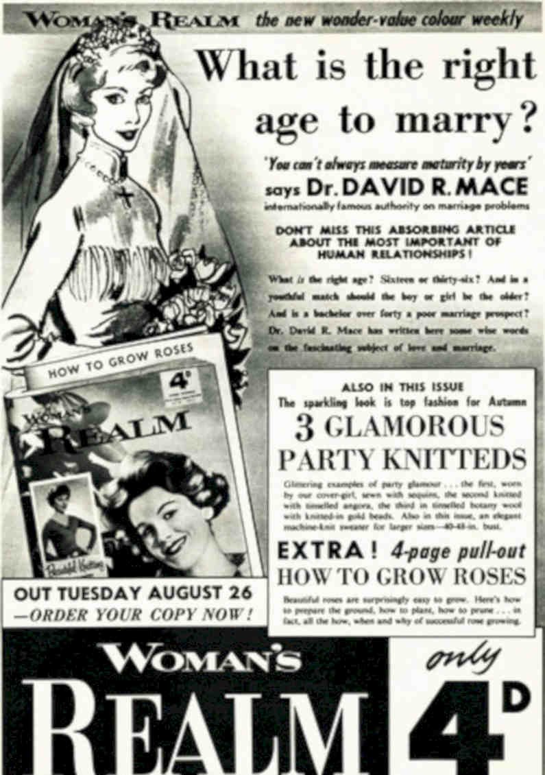 Woman Realm August Vintage Retro Advert Poster A4 Photo Print