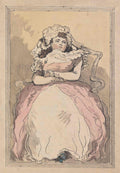Woman Scroll Dress GB Cartoon Vintage Retro Advert Poster