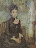 Woman Seated Beside A Cradle Paris 1887 A4 Photo Print
