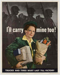 Woman Vegetables Soldiers American World War II Advert Poster
