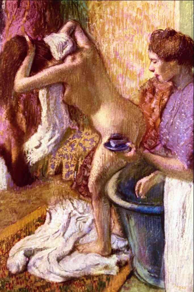 Woman Washing Hair Degas Impressionism A4 Photo Print