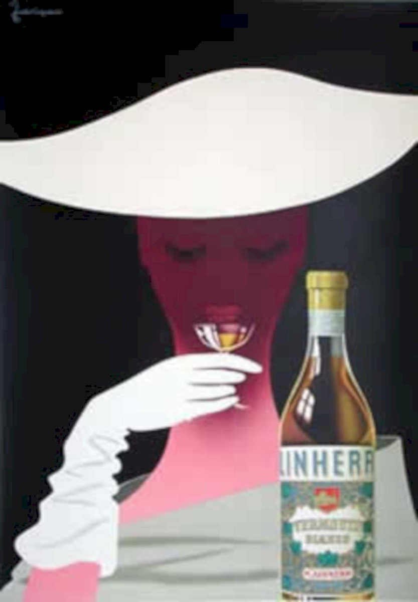 Woman Wine Linheira Vintage Retro Advert Poster A4 Photo Print
