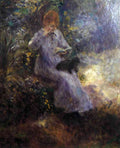 Woman With A Black Dog Renoir A4 Photo Print