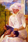 Woman With A Dog Cassatt Impressionism A4 Photo Print