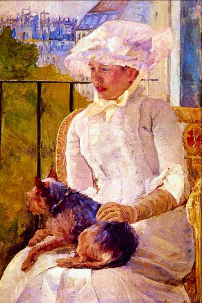 Woman With A Dog Cassatt Impressionism A4 Photo Print