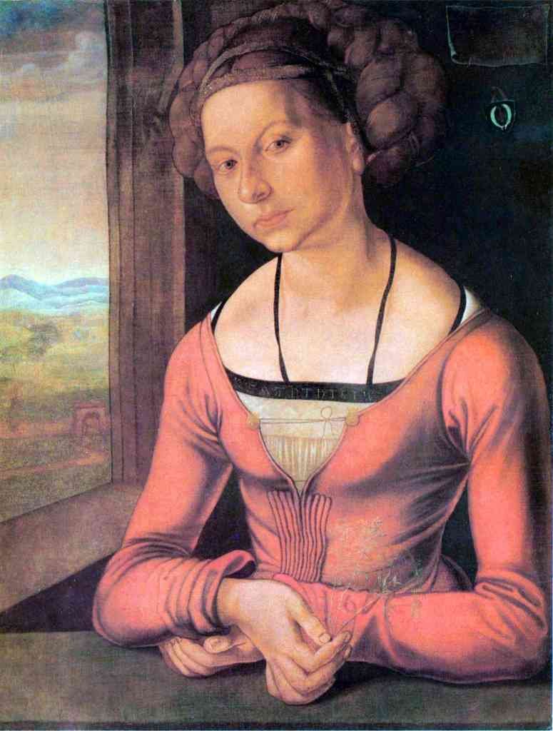 Woman With Braided Hair Durer A4 Photo Print