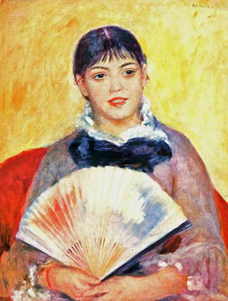 Woman With Fan Renoir A4 Photo Print