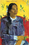 Woman With Flower Gauguin A4 Photo Print