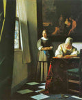 Woman With Messenger Vermeer A4 Photo Print