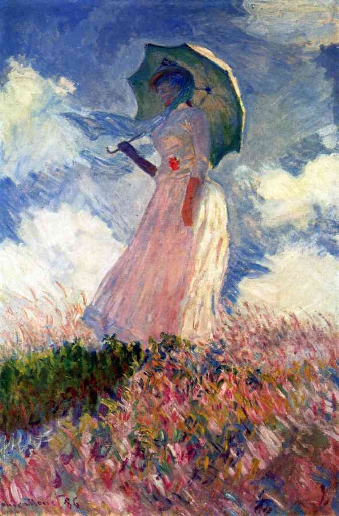 Woman With Parasol Study Monet A4 Photo Print