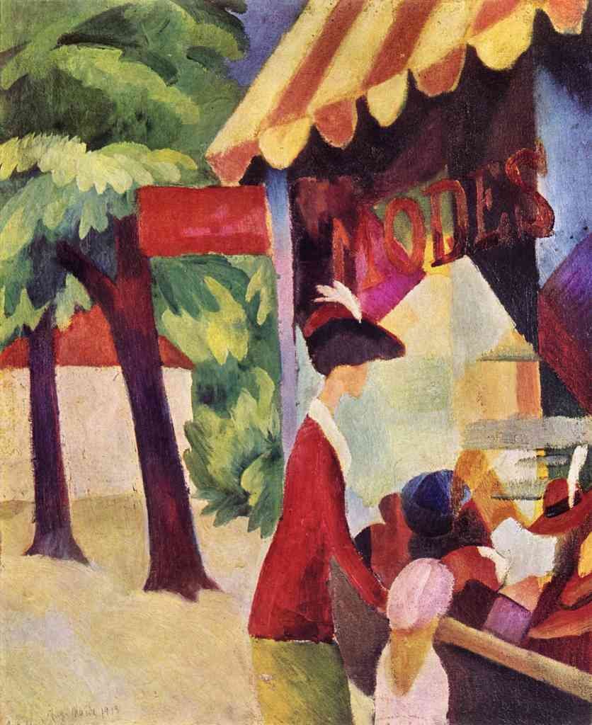 Woman With Red Jacket And Child August Macke Expressionism A4 Photo Print