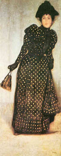 Woman With White Dotted Dress Giovanni Segantini Symbolism A4 Photo Print
