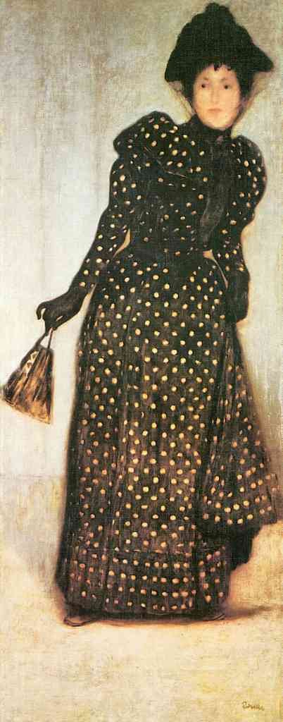 Woman With White Dotted Dress Giovanni Segantini Symbolism A4 Photo Print