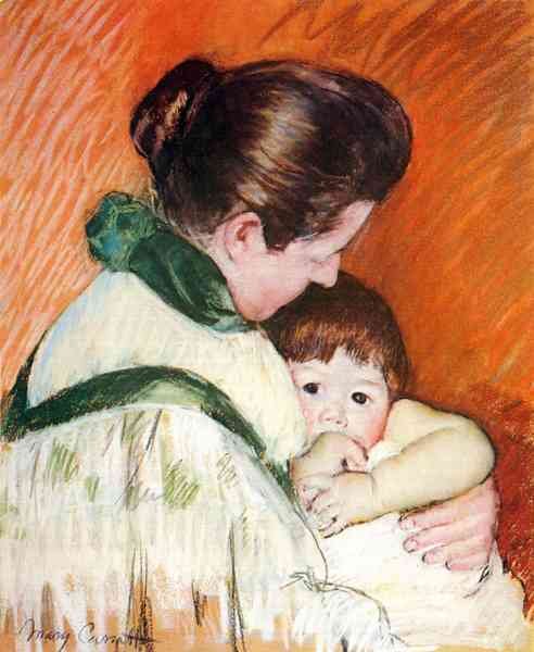 Woman and Child by Cassatt A4 Photo Print