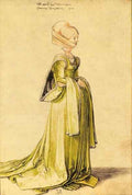 Woman dressed up by Durer A4 Photo Print