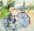 Woman with Parasol sitting in the park by Morisot A4 Photo Print