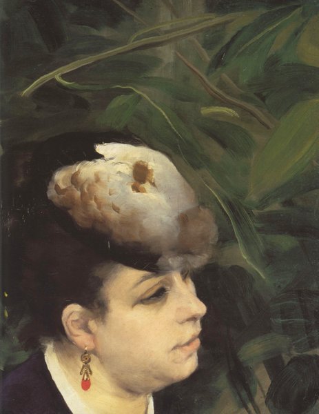 Woman with gull feathe Detail Renoir A4 Photo Print