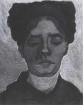 Womans Head With Dark Coif Nuenen 1885 A4 Photo Print