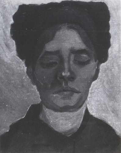 Womans Head With Dark Coif Nuenen 1885 A4 Photo Print