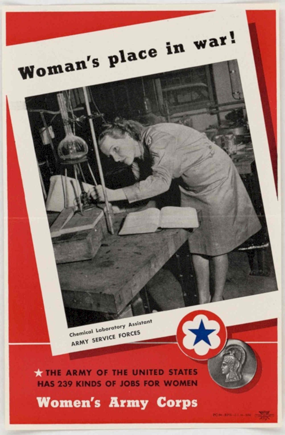 Women Army Corps American World War II Advert Poster