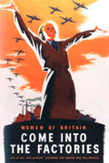 Women Britain Factories 2 1940s Vintage Retro Advert Poster