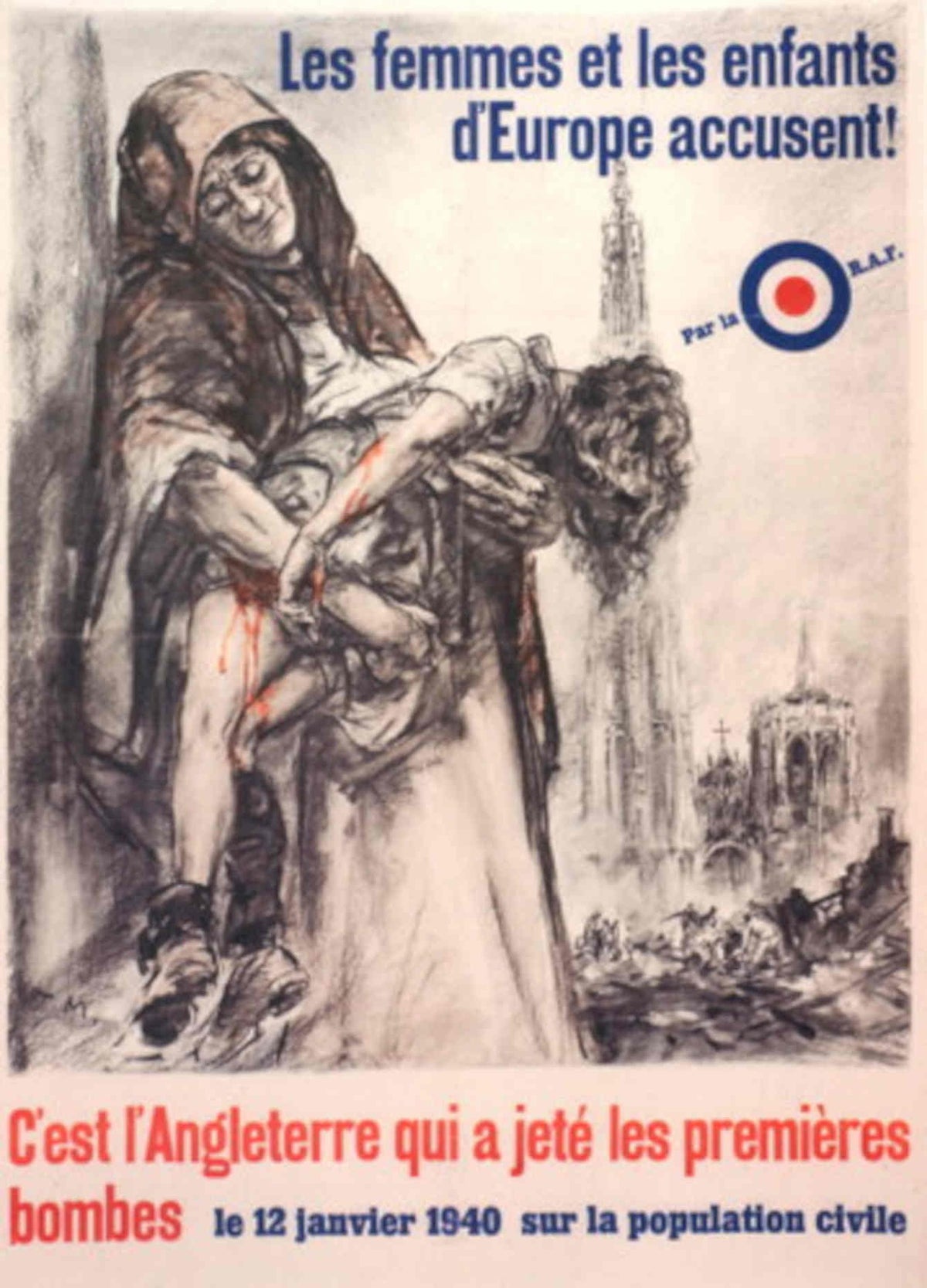 Women Children Europe 1940s Vintage Retro Advert Poster
