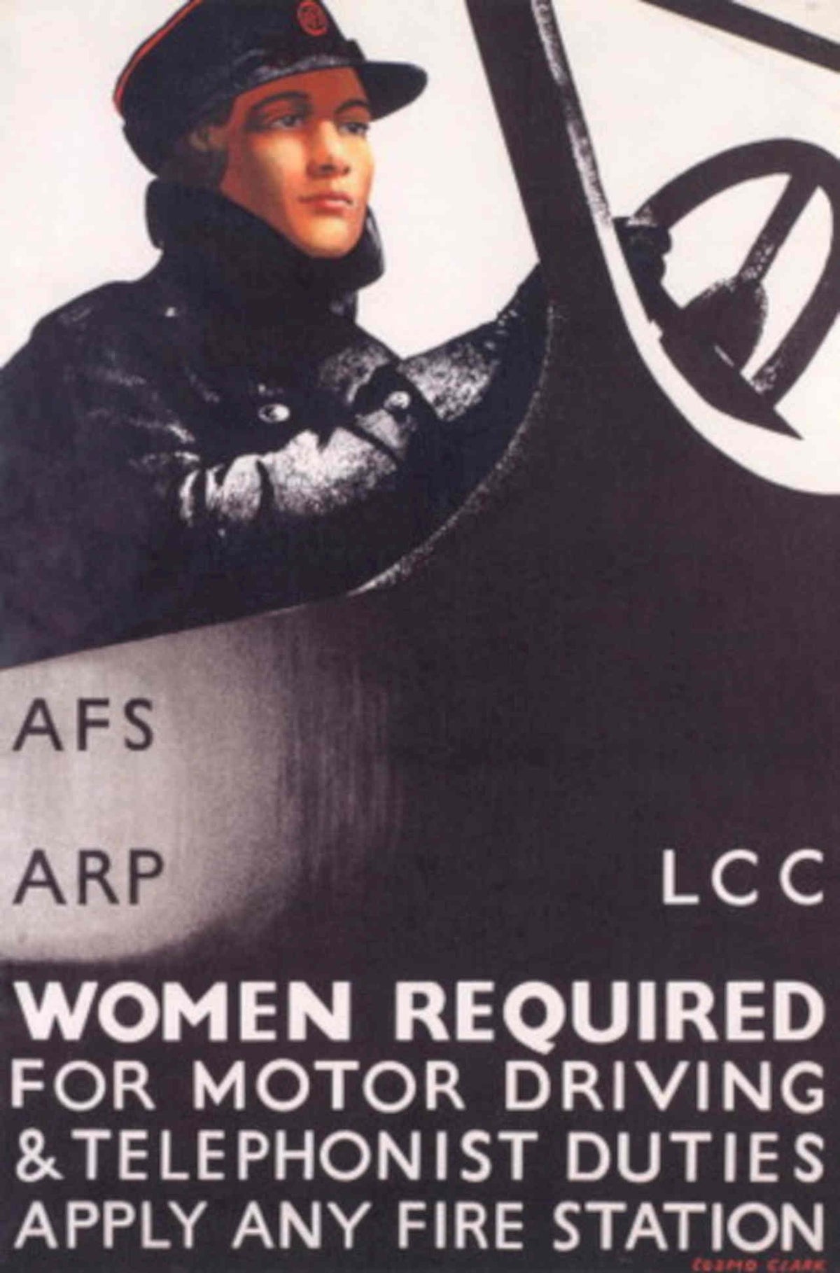 Women Driving Afs 1940s Vintage Retro Advert Poster