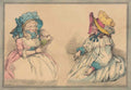 Women Fans Bonnets GB Cartoon Vintage Retro Advert Poster
