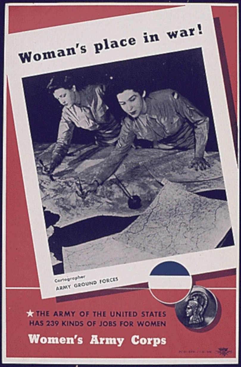 Women Map War Vintage Retro Advert Ads A4 Photo Print