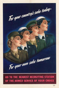 Women Navy Coastguard American World War II Advert Poster